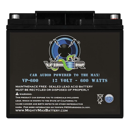 Viper VP-600 600 Watt Car Audio Battery For Sony Xplod 1000W
